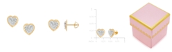 Macy's Children's 14k Gold Earrings, Crystal Heart Earrings
